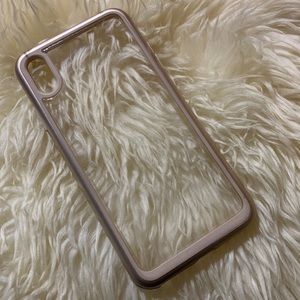 Clear/ Rose-gold iPhone XMax case